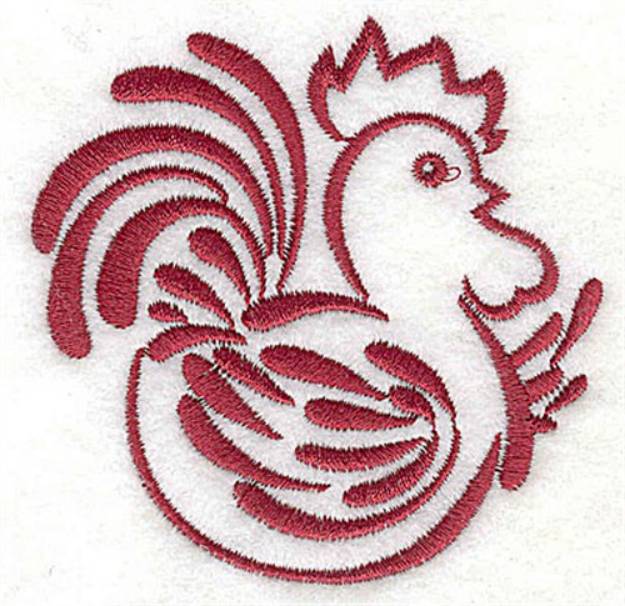 Picture of Rooster Cock Machine Embroidery Design