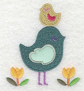 Picture of Bird Applique Machine Embroidery Design