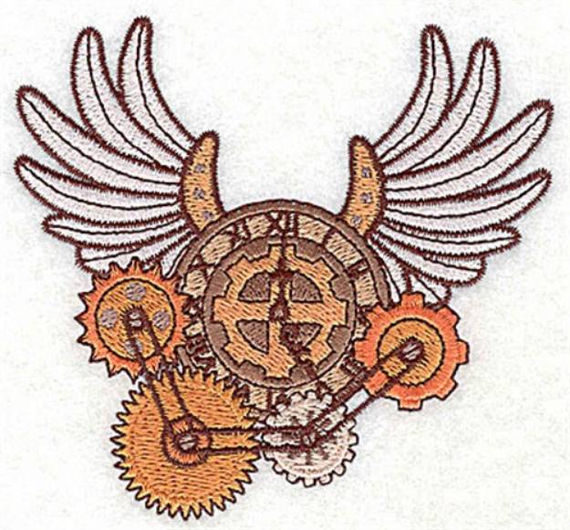 Picture of Steampunk Clock Machine Embroidery Design