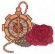 Picture of Steampunk Compass Machine Embroidery Design