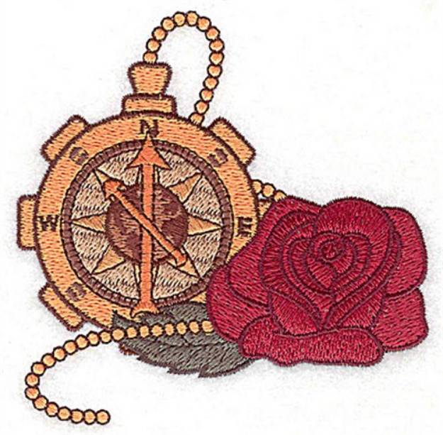 Picture of Steampunk Compass Machine Embroidery Design