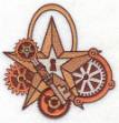 Picture of Steampunk Star Lock Machine Embroidery Design