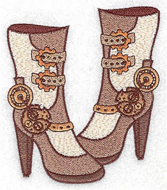 Picture of Steampunk Boots Machine Embroidery Design