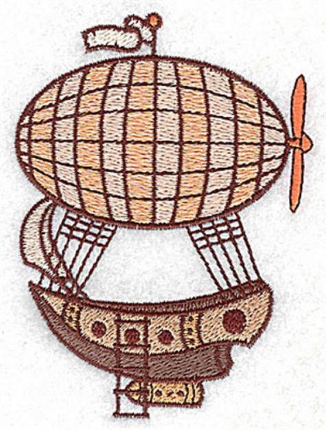 Picture of Steampunk Boat Machine Embroidery Design
