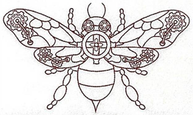 Picture of Steampunk Fly Machine Embroidery Design