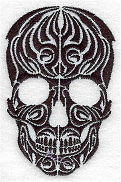 Picture of Tribal Skull Machine Embroidery Design