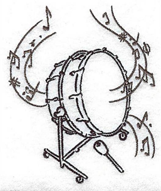 Picture of Bass Drum Machine Embroidery Design