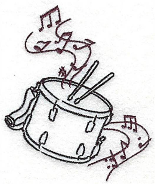 Picture of Snare Drum Machine Embroidery Design