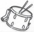 Picture of Snare Drum Outline Machine Embroidery Design