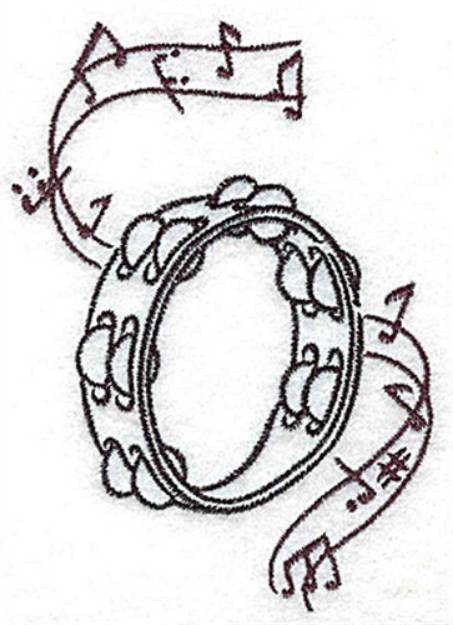 Picture of Tambourine Machine Embroidery Design