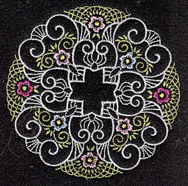 Picture of Floral Quilt Circle Machine Embroidery Design