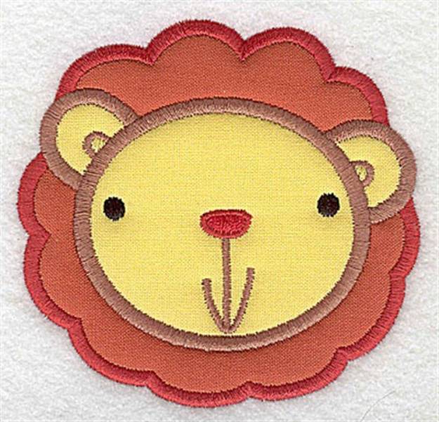 Picture of Lion Head Applique Machine Embroidery Design