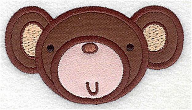 Picture of Monkey Head Applique Machine Embroidery Design