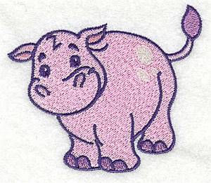 Picture of African Hippopotamus Machine Embroidery Design