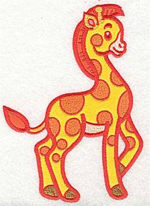 Picture of Giraffe Appliques Machine Embroidery Design