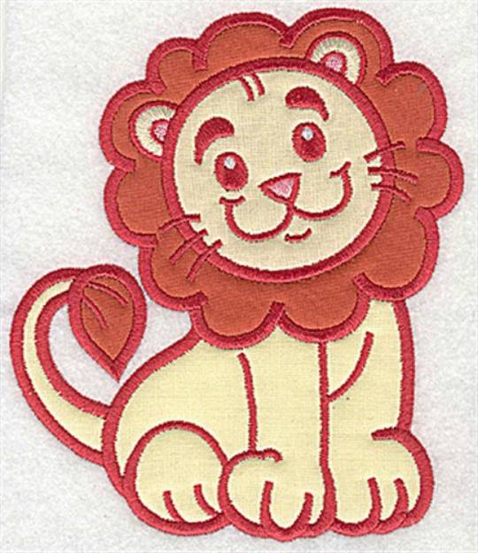 Picture of Lion Appliques Machine Embroidery Design