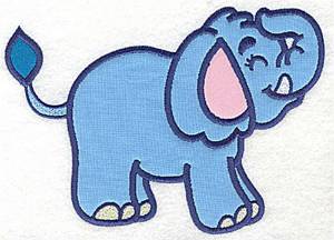 Picture of Elephant Appliques Machine Embroidery Design