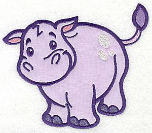 Picture of Hippopotamus Appliques Machine Embroidery Design