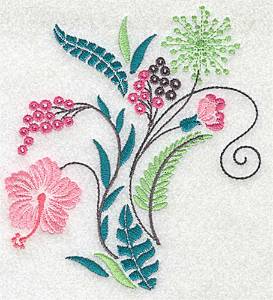 Picture of Dainty Hibiscus Machine Embroidery Design