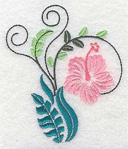 Picture of Dainty Hibiscus Machine Embroidery Design