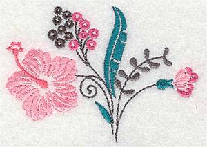 Picture of Dainty Floral Machine Embroidery Design