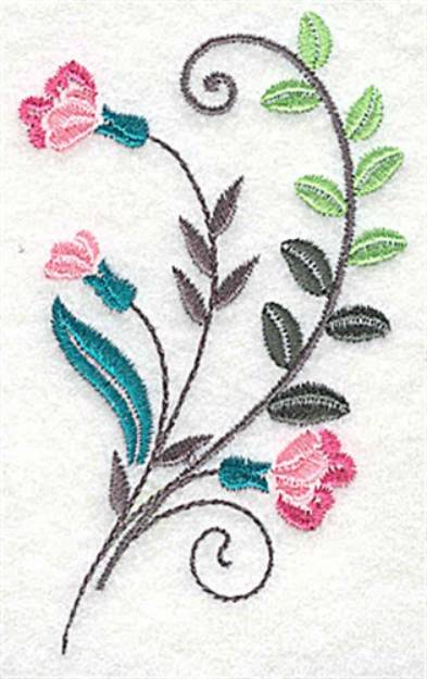 Picture of Dainty Plant Machine Embroidery Design