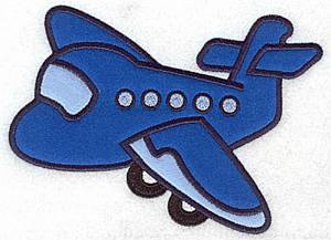Picture of Passenger Airplane Applique Machine Embroidery Design