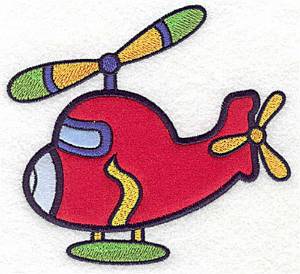 Picture of Helicopter Applique Machine Embroidery Design