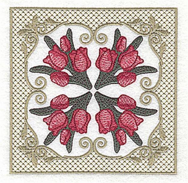 Picture of Tulip Bunches Machine Embroidery Design