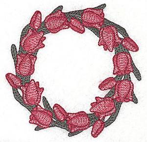 Picture of Circle of Tulips Machine Embroidery Design