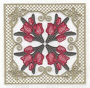 Picture of Victorian Tulips Machine Embroidery Design