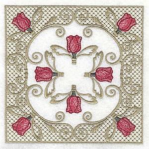 Picture of Tulip in Victorian Lace Machine Embroidery Design