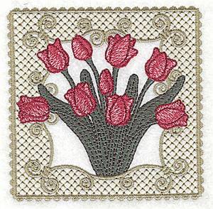 Picture of Victorian Tulips Machine Embroidery Design