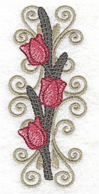 Picture of Tulip Swirls Machine Embroidery Design