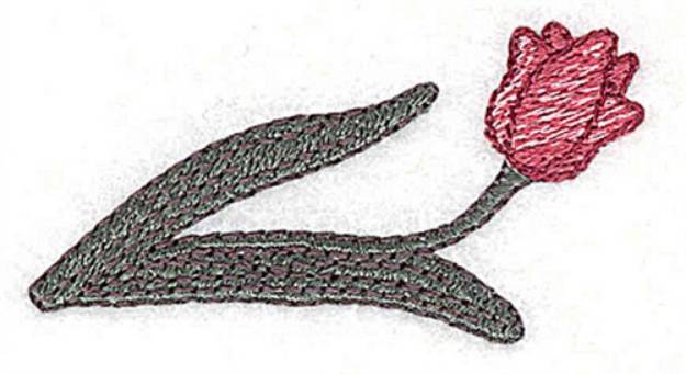 Picture of Single Tulip Machine Embroidery Design