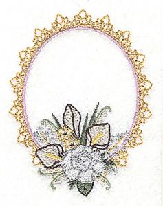 Picture of Lily Frame Machine Embroidery Design