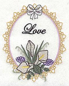 Picture of Love Frame Machine Embroidery Design