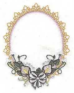 Picture of Flowers Frame Machine Embroidery Design