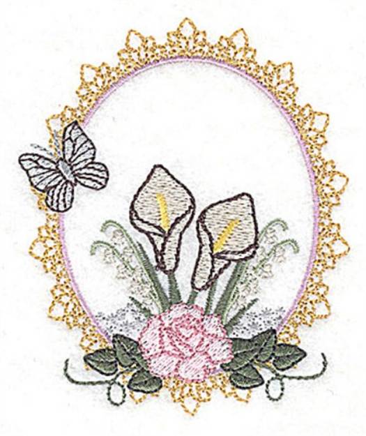 Picture of Butterfly Frame Machine Embroidery Design