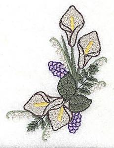 Picture of Calla Lily Lilac Machine Embroidery Design