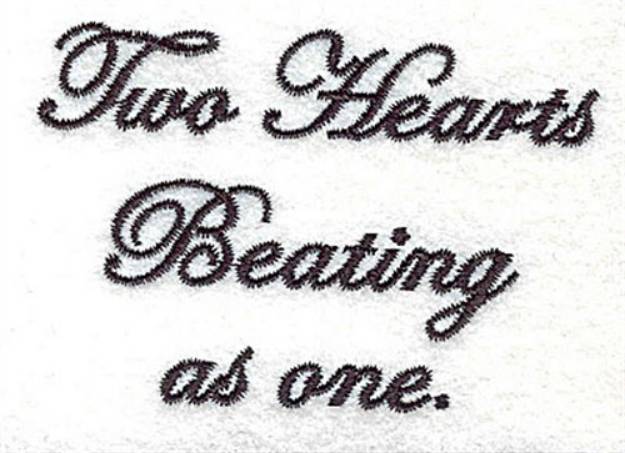 Picture of Two Hearts Beating as One Machine Embroidery Design