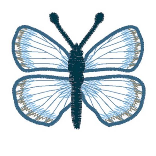 Picture of Spring Azure Butterfly Machine Embroidery Design