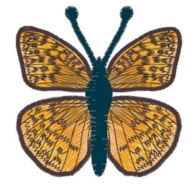 Picture of Great Spangled Fritillary Butterfly Machine Embroidery Design