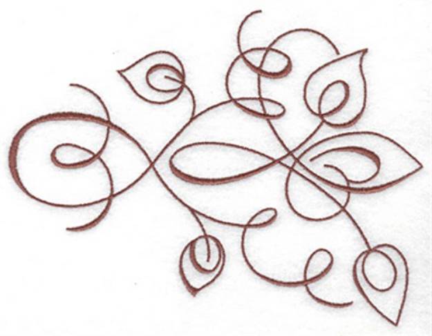 Picture of Swirl Leaf Machine Embroidery Design