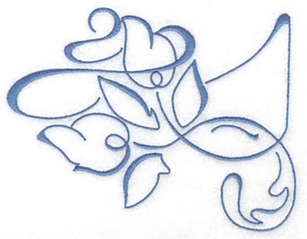 Picture of Leaf Swirl Machine Embroidery Design