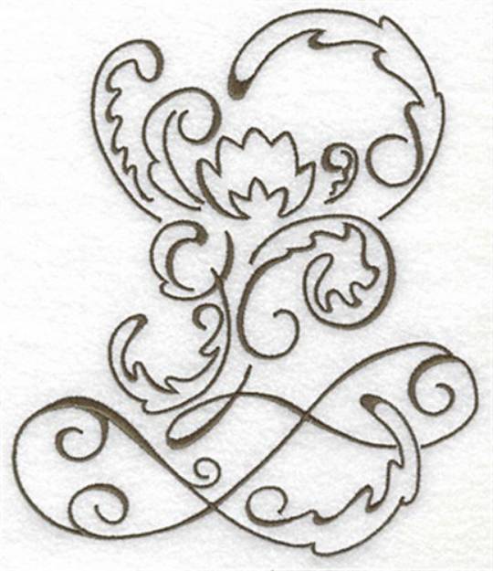 Picture of Swirl Decor Machine Embroidery Design