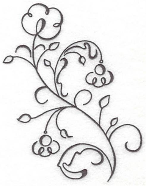 Picture of Swirl Blossom Machine Embroidery Design