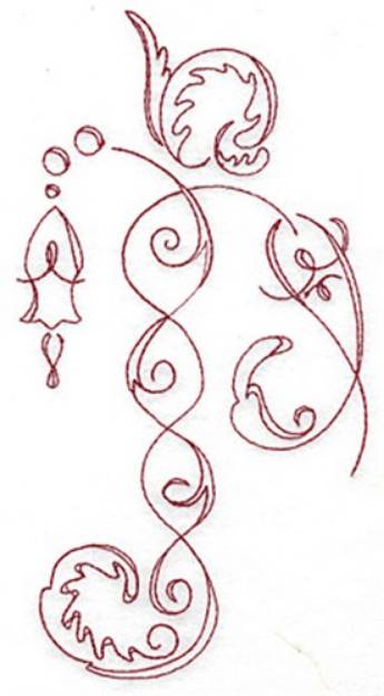 Picture of Redwork Swirls Machine Embroidery Design