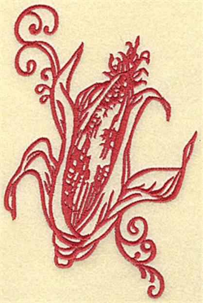 Picture of Ear of Corn Machine Embroidery Design