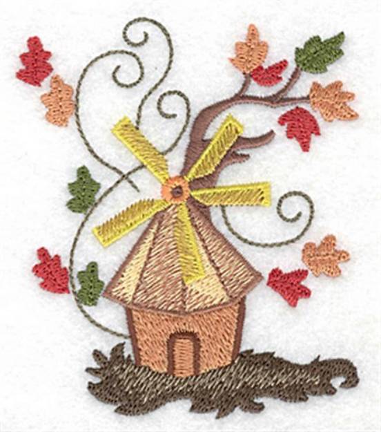 Picture of Autumn Windmill Machine Embroidery Design